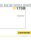 New Holland W170B Wheel Loader Service Manual Repair Shop Book