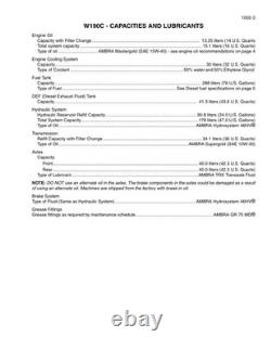 New Holland W190C Tier 4 Wheel Loader Service Manual Repair Shop Book