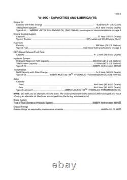 New Holland W190C Tier 4 Wheel Loader Service Manual Repair Shop Book