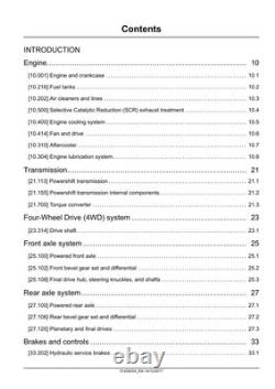 New Holland W190D Stage IV Wheel Loader Service Manual Repair Shop Book