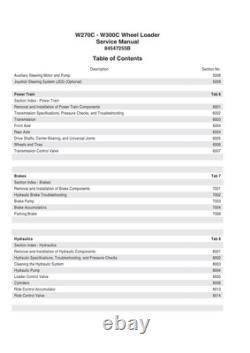 New Holland W270C, W300C Tier 4 Wheel Loader Service Manual Repair Shop Book