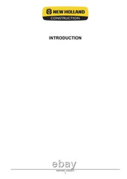 New Holland W270C, W300C Tier 4 Wheel Loader Service Manual Repair Shop Book