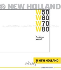New Holland W50 W60 W70 W80 Workshop Service Manual Wheel Loader