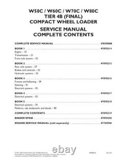 New Holland W50C, W60C, W70C, W80C Tier 4B Compact Wheel Loader Service Manual