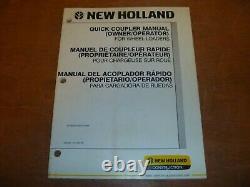 New Holland Wheel Loader Quick Coupler Owner Operator Manual 87493853