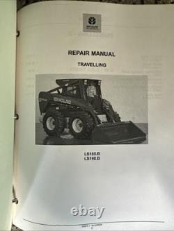 OEM REPAIR MANUAL NEW HOLLAND SKID STEER LS185. B/LS190. B Skid Steer Loader TIDB