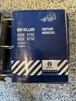 Oem Repair/service Complete Manual New Holland/ford 555e, 575e, 655e, 675e