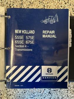 Oem Repair/service Complete Manual New Holland/ford 555e, 575e, 655e, 675e