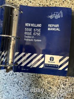 Oem Repair/service Complete Manual New Holland/ford 555e, 575e, 655e, 675e