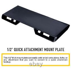 PREENEX 1/2 Quick Tach Attachment Mount Plate Trailer-Adapter Skid Steer Loader