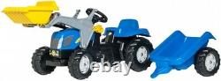 RollyKid New Holland T7040 & front loader with trailer (DD)