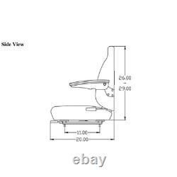 Seat Assembly Fits New Holland Loader Backhoe 555 555A 555B 555C 555D 555E 575D