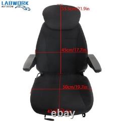 Seat Assembly For New Holland Loader Backhoe 555 555A 555B 555C 655E 675D Black