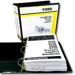 Service Manual For Ford 455D 555D 575D 655D 675D Tractor Loader Backhoe Repair