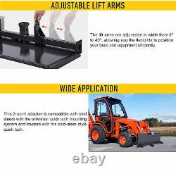 Skidsteer 3 Point Attachment Adapter Skid Steer Trailer Hitch Front Loader Case