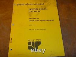 Sperry New Holland LB620 The General Loader Backhoe Parts Catalog Manual