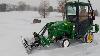 Subcompact Tractor Loader Attached Snow Plow John Deere 1025r