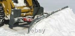 USED 9,108 WORKSAVER HYDRAULIC SNOW PLOW BLADE SKID STEER LOADER, TRACTOR bobcat