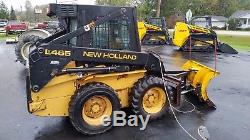 USED New Holland LX465 Skid Steer Loader, Cab with Heater, 52 Hydraulic Plow